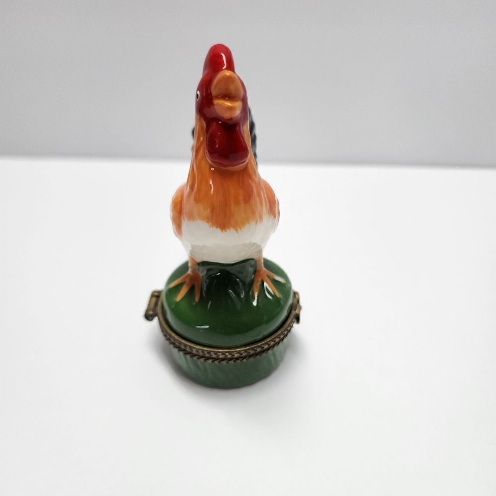 Ceramic Rooster Trinket Box - Picture 2 of 6